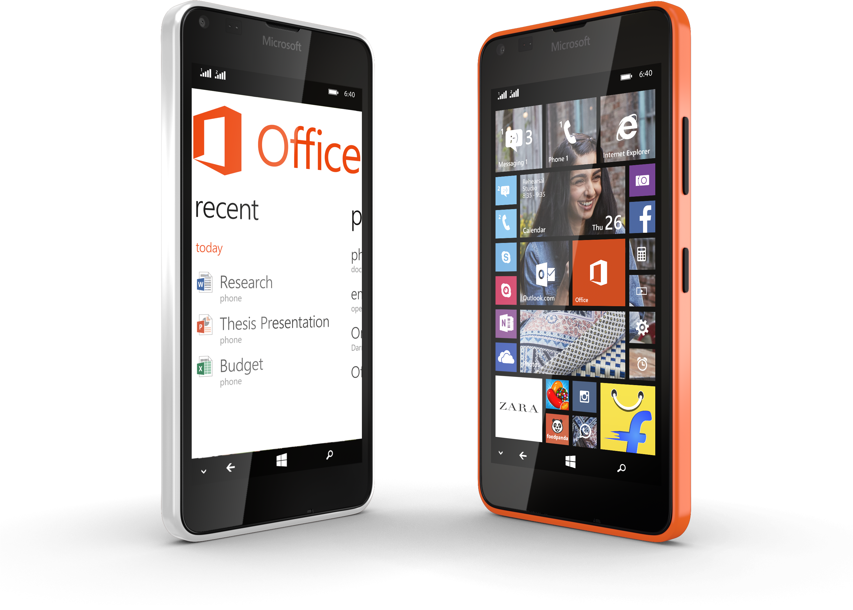 Cny Lumia 640 White Front Right Digital Marketing 3 - Microsoft Lumia 640 White Png (2980x2257), Png Download