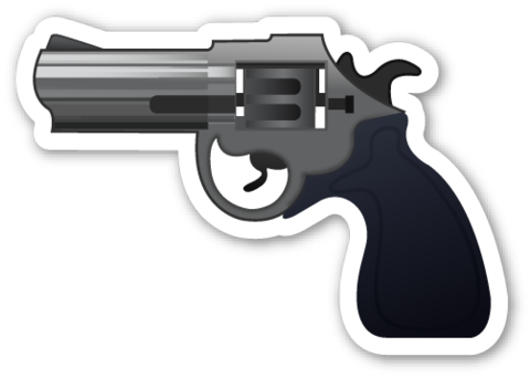 Pistol - Emojistickers - Com - Emojis De Whatsapp Pistola (480x342), Png Download