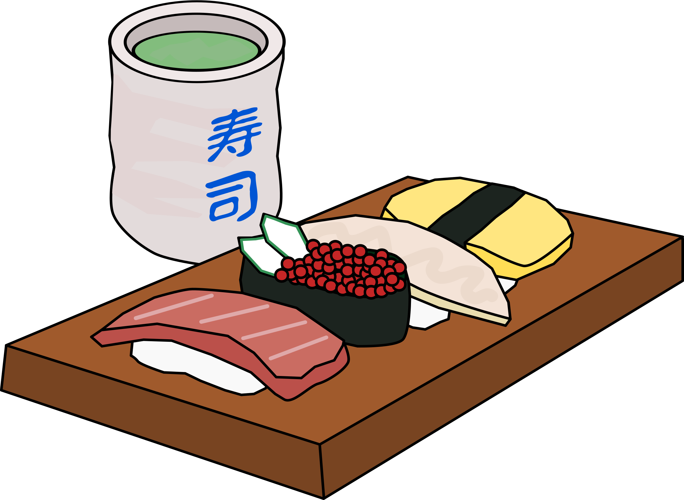 This Free Icons Png Design Of Sushi And Green Tea (2400x1754), Png Download