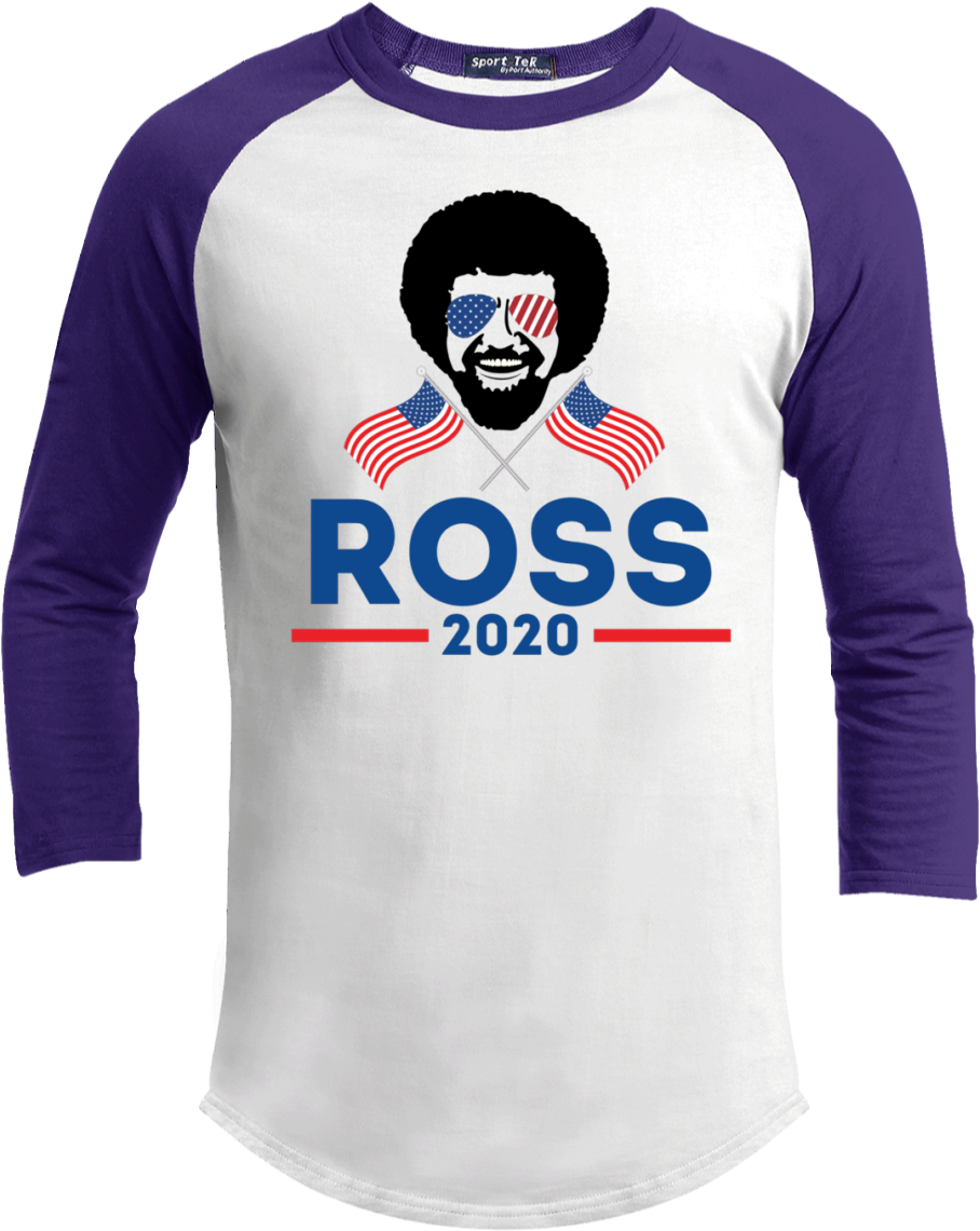 3/4 Sleeve Bob Ross 2020 - Bohannon Cont Junior Senior High School Bulldogs Colorblock (1155x1155), Png Download