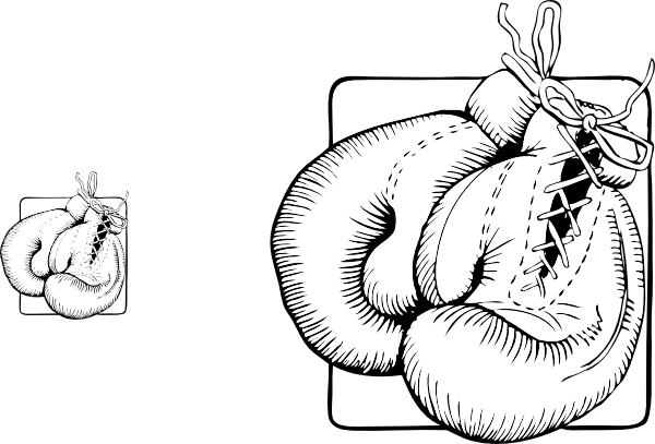 Boxing Gloves Ing Gloves Clip Art At Vector Clip Art - Boxing Gloves Outline (600x407), Png Download