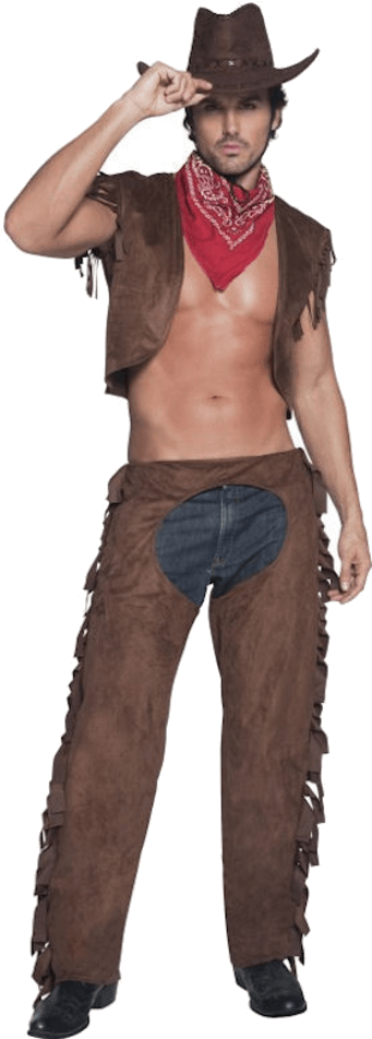 Sexy Cowboy Costumes For Men (600x951), Png Download