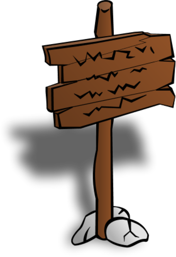 Wooden Sign Post Stick Clipart - Sign Post Clip Art (600x876), Png Download