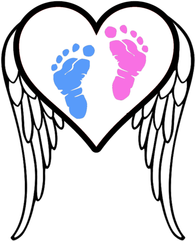 Pregnancy And Infant Loss Awareness Footprints - Baby Footprints Vector (387x480), Png Download