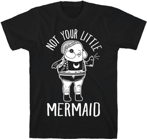 Not Your Little Mermaid Mens T-shirt - Genderfluid Merch (484x484), Png Download