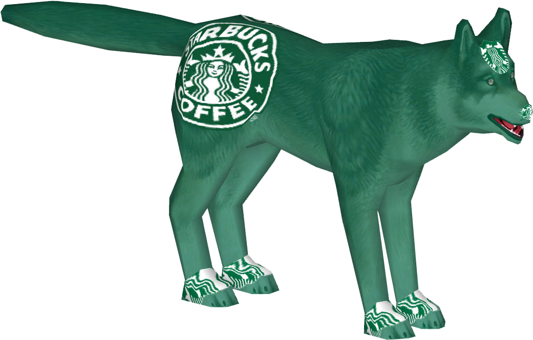 Starbucks Dog - Dog (1040x1040), Png Download