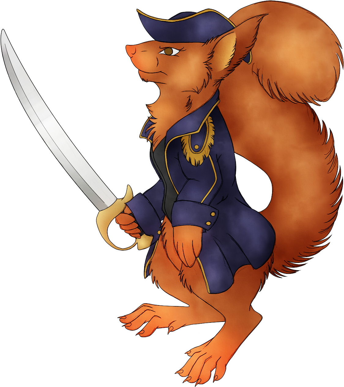 Squirrel - Cartoon (1215x1317), Png Download