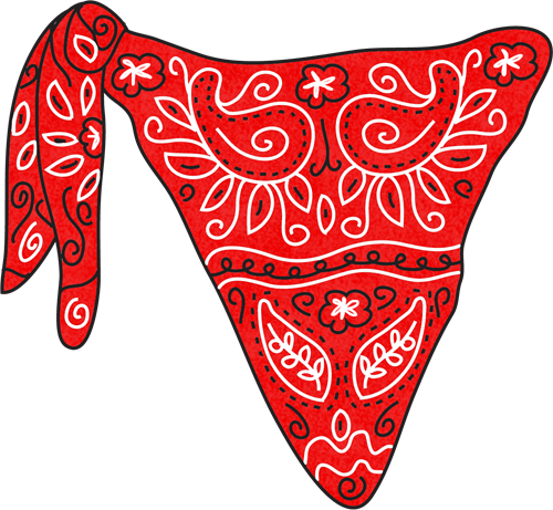 Scarf Clipart Cowboy - Kerchief (500x461), Png Download