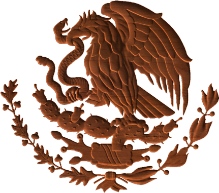 Unique Pic Of Mexican Flag Mexican Eagle - Mexican Coat Of Arms Ornament (round) (430x430), Png Download