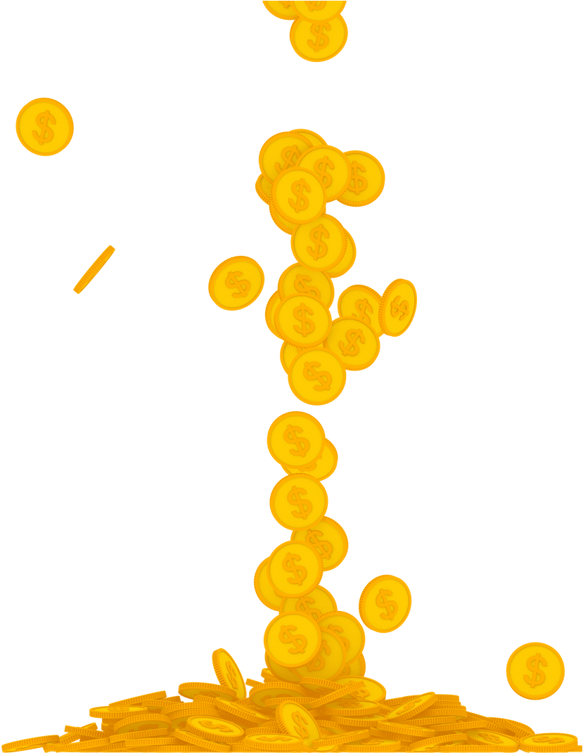 Falling Gold Coins Png Clip Freeuse Download - Coin (1920x1080), Png Download