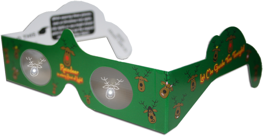 Reindeer - Holiday Specs - 3d Christmas Glasses (1024x507), Png Download