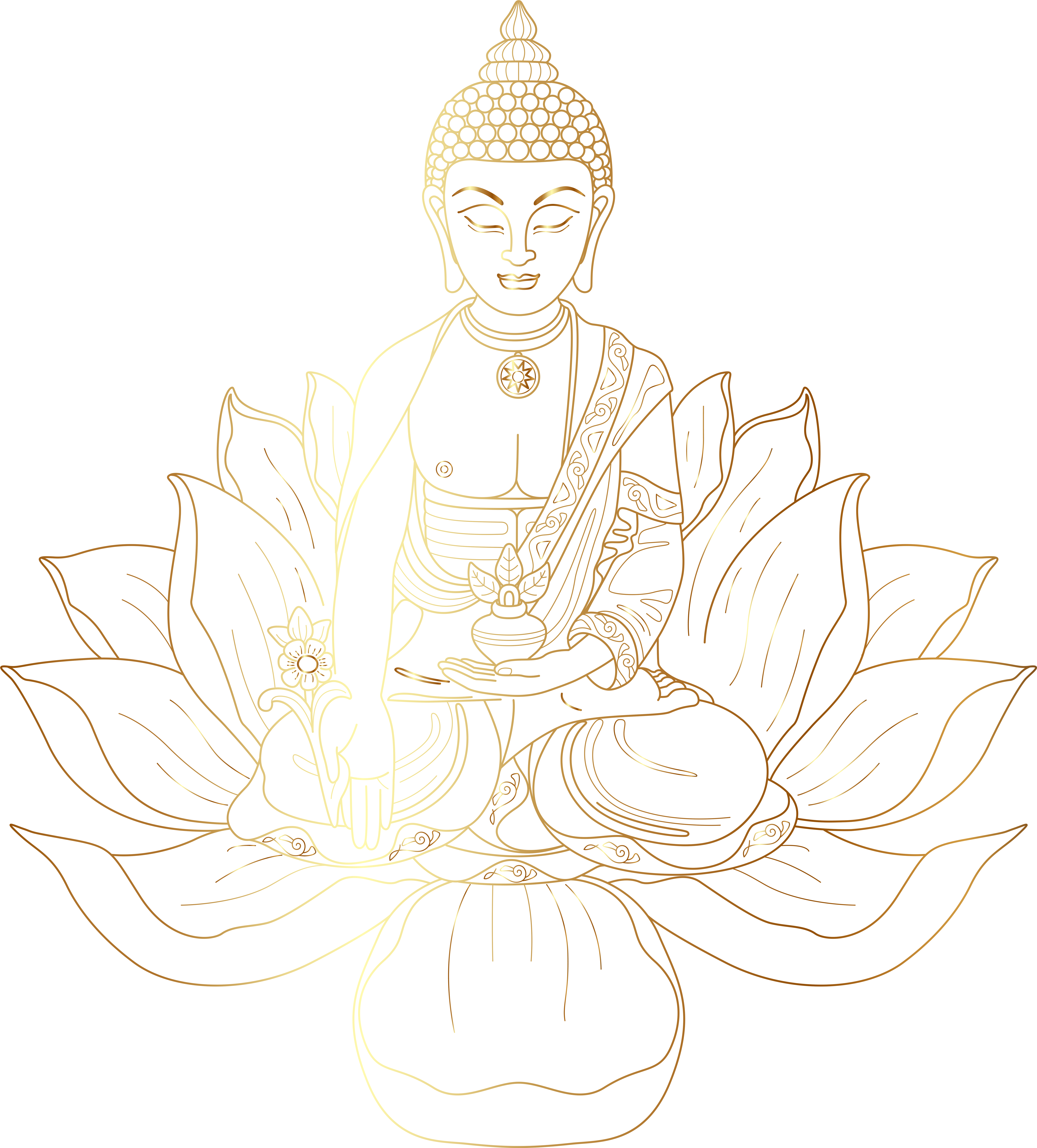 Buddha Decoration Png Clip Art (7230x8000), Png Download