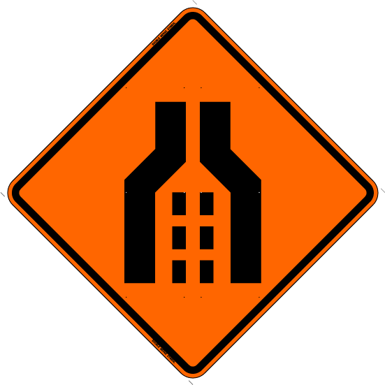Double Merge Symbol 01 Double Merge Symbol 02 Double - Road Work Sign Cartoon (551x551), Png Download