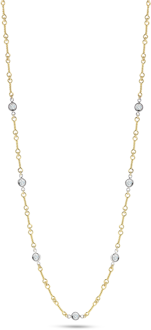 Roberto Coin Diamonds By The Inch 18k Yellow - Necklace (1600x1600), Png Download