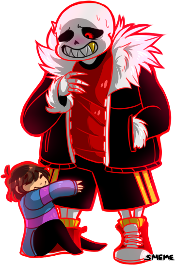 Underfell - Underfell Shadow Sans (444x600), Png Download