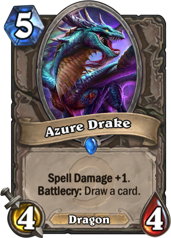 Azure Drake Card - Hearthstone Card (567x811), Png Download