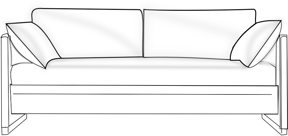 Couch Clipart Home Furniture - Couch (960x480), Png Download