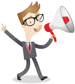 Cartoon-megaphone - Speak English Book (358x358), Png Download