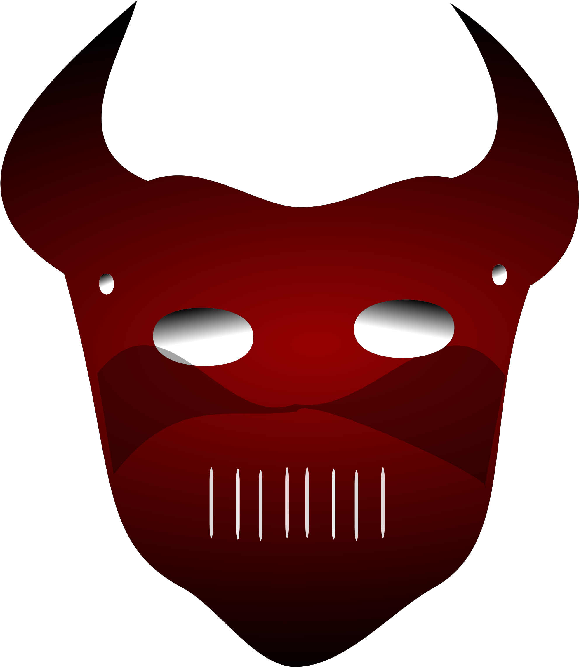 Small - Devil Mask Clipart (516x595), Png Download