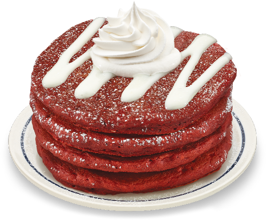 Ihop Red Velvet Pancakes, Ihop Pancakes, Waffles, Los - Red Velvet Cheesecake Pancakes Ihop (720x481), Png Download