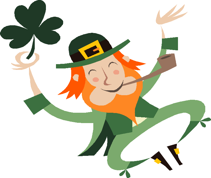 Leprechaun With Pot Of Gold Transparent Clip Art Image - Leprechaun Clipart (735x619), Png Download