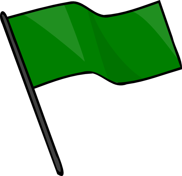 Green Flag Clipart (600x580), Png Download