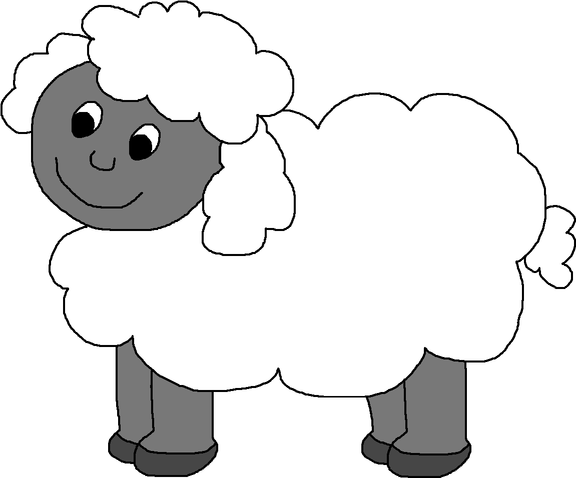 Sheep Black And White Clip Art Sheep Mask Clipart - Farm Sheep Clipart (1165x966), Png Download