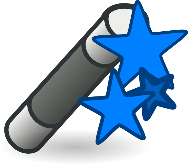 Magic Wand Blue Svg Clip Arts 600 X 527 Px (600x527), Png Download