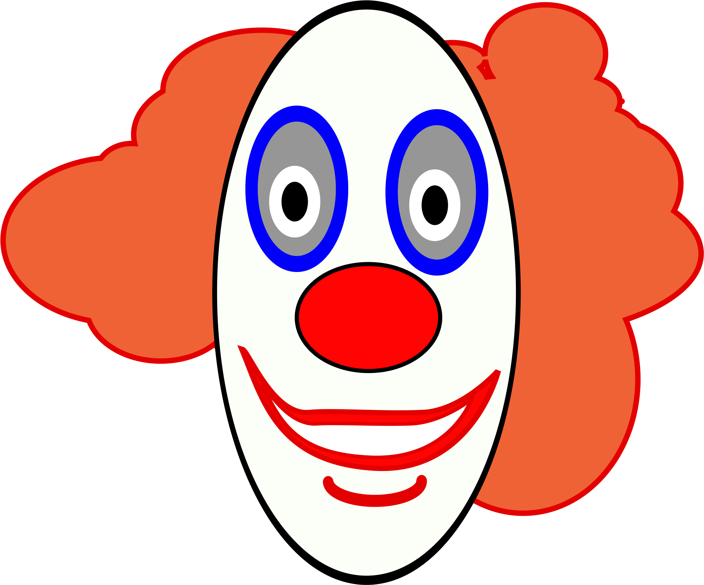 Clip Art Black And White Stock Collection Of Scary - Clown Face Clipart (2400x2005), Png Download
