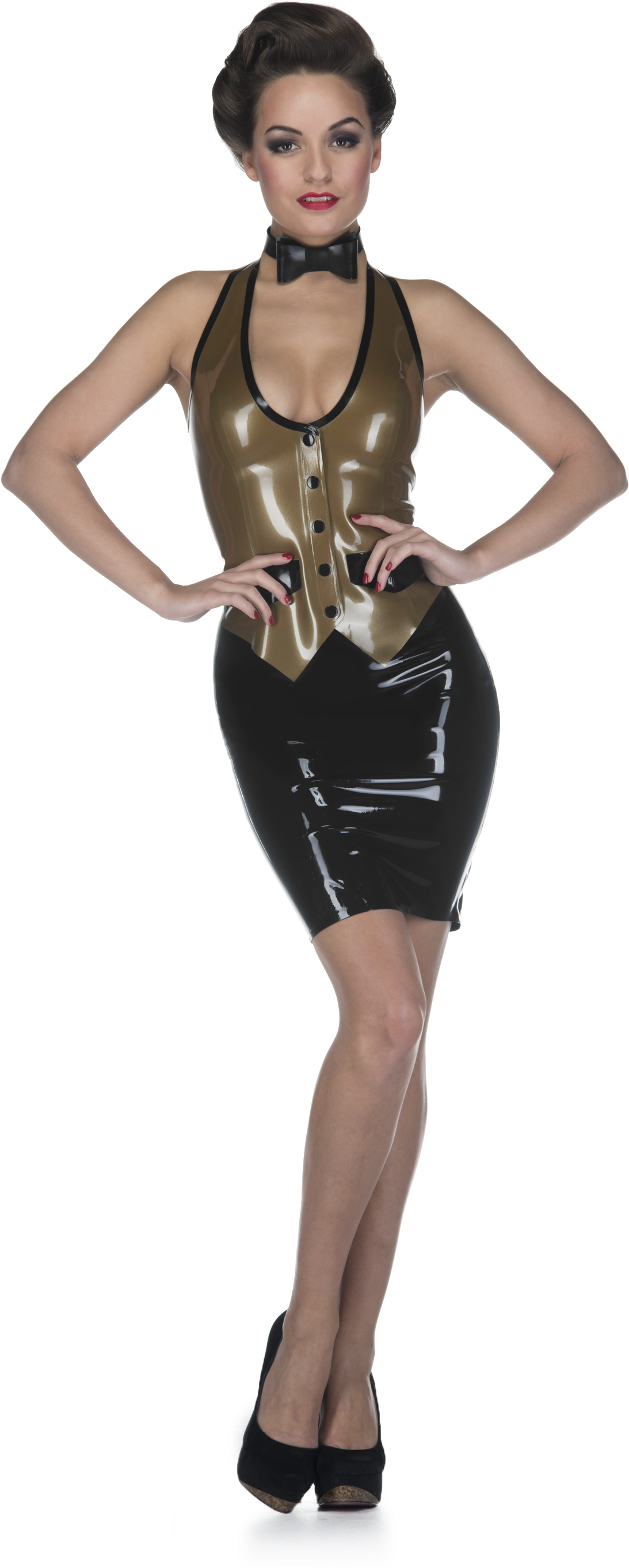 Cherie-waistcoat - Burgundy Sequin Dress Slit (1965x2944), Png Download