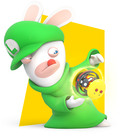 Whilst Mario Rabbids Kingdom Battle Isn't The Toughest - Mario Rabbids Kingdom Battle Rabbid Luigi (400x500), Png Download