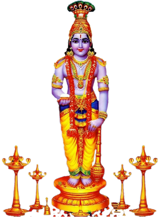 Hare Krishna - Kulappully Sree Krishna Temple (310x422), Png Download