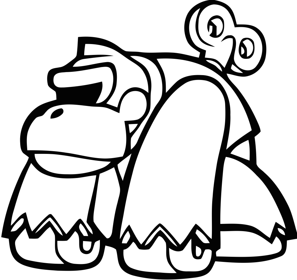 Drawing Donkey Kong 75 - Sticker (984x928), Png Download
