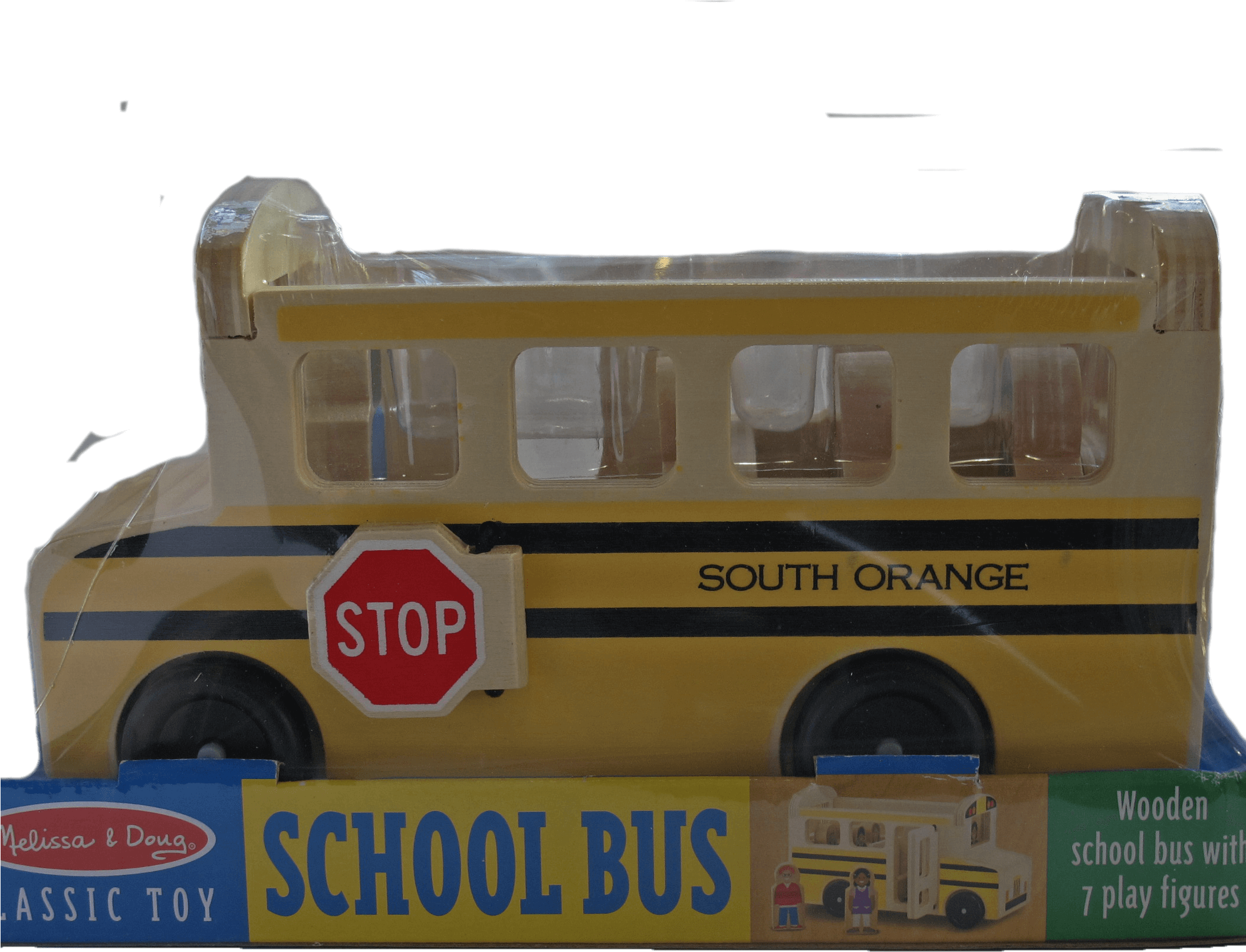 Customized South Orange School Bus Melissa & Doug - Melissa & Doug School Bus Wooden Play Set With (2112x2112), Png Download
