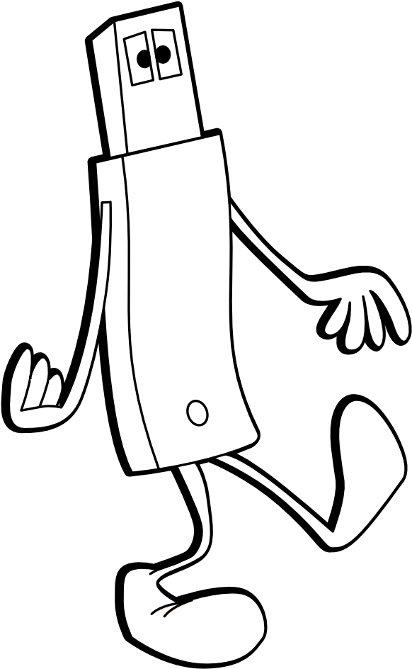 Zipper Clipart Transparent - Pen Drive Clipart Png (999x1413), Png Download