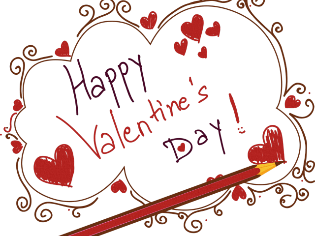 Happy Valentine's Day Png Transparent Images - Happy Valentines Day Sticker (oval) (640x480), Png Download