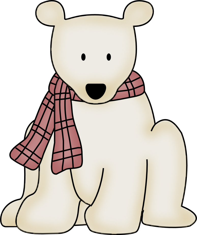 Polar Bear Clipart January Pencil And In Color Polar - Clipart Polar Bear Png (775x926), Png Download