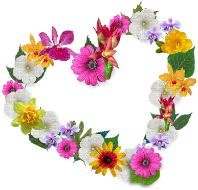 Coração Flores - Artificial Flower (400x400), Png Download