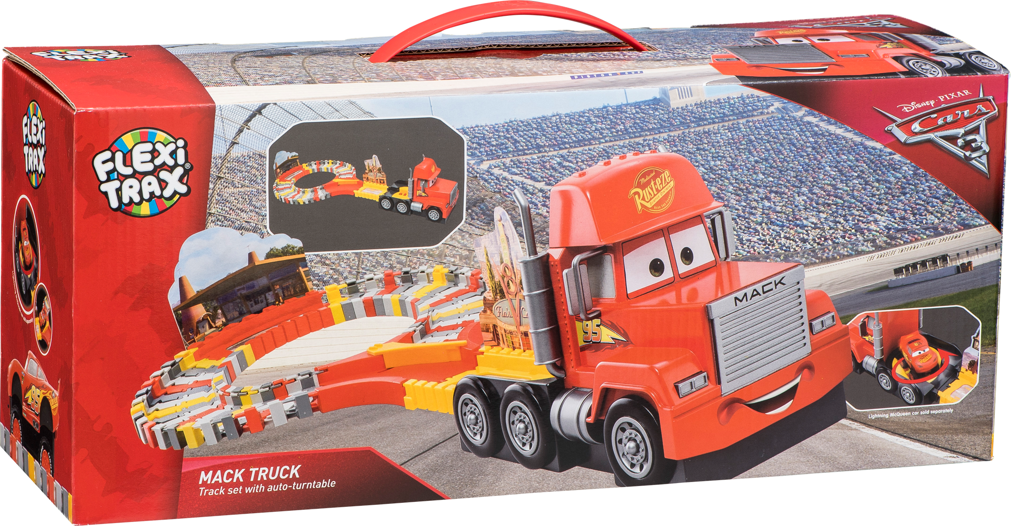 Mcqueen And Friends Png - Flexi-trax Cars 3 Mack Sæt (2048x1066), Png Download