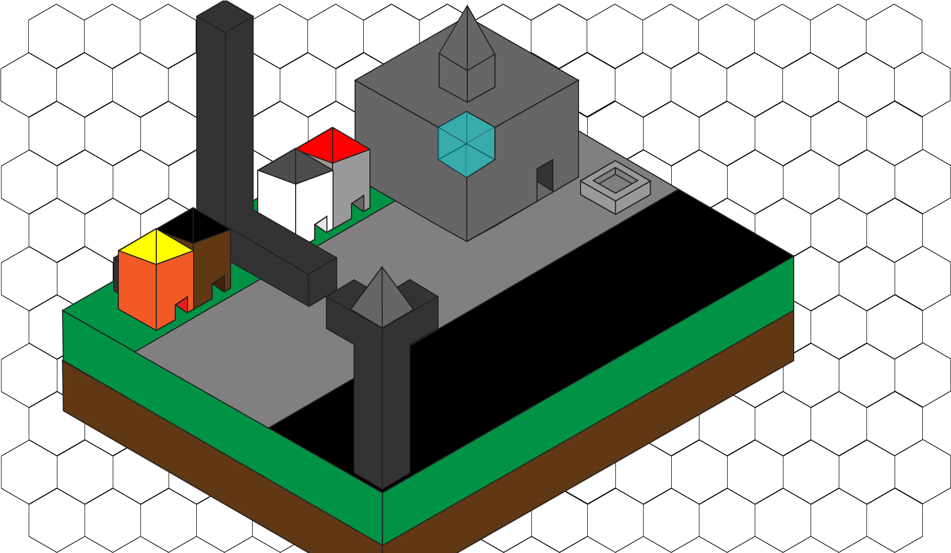 Isometric Landscape - Illustration (1920x1080), Png Download