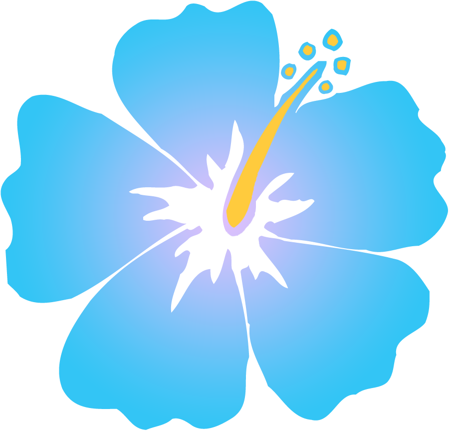 Blue Hibiscus Clip Art - Blue Hibiscus Flower Clip Art (900x863), Png Download