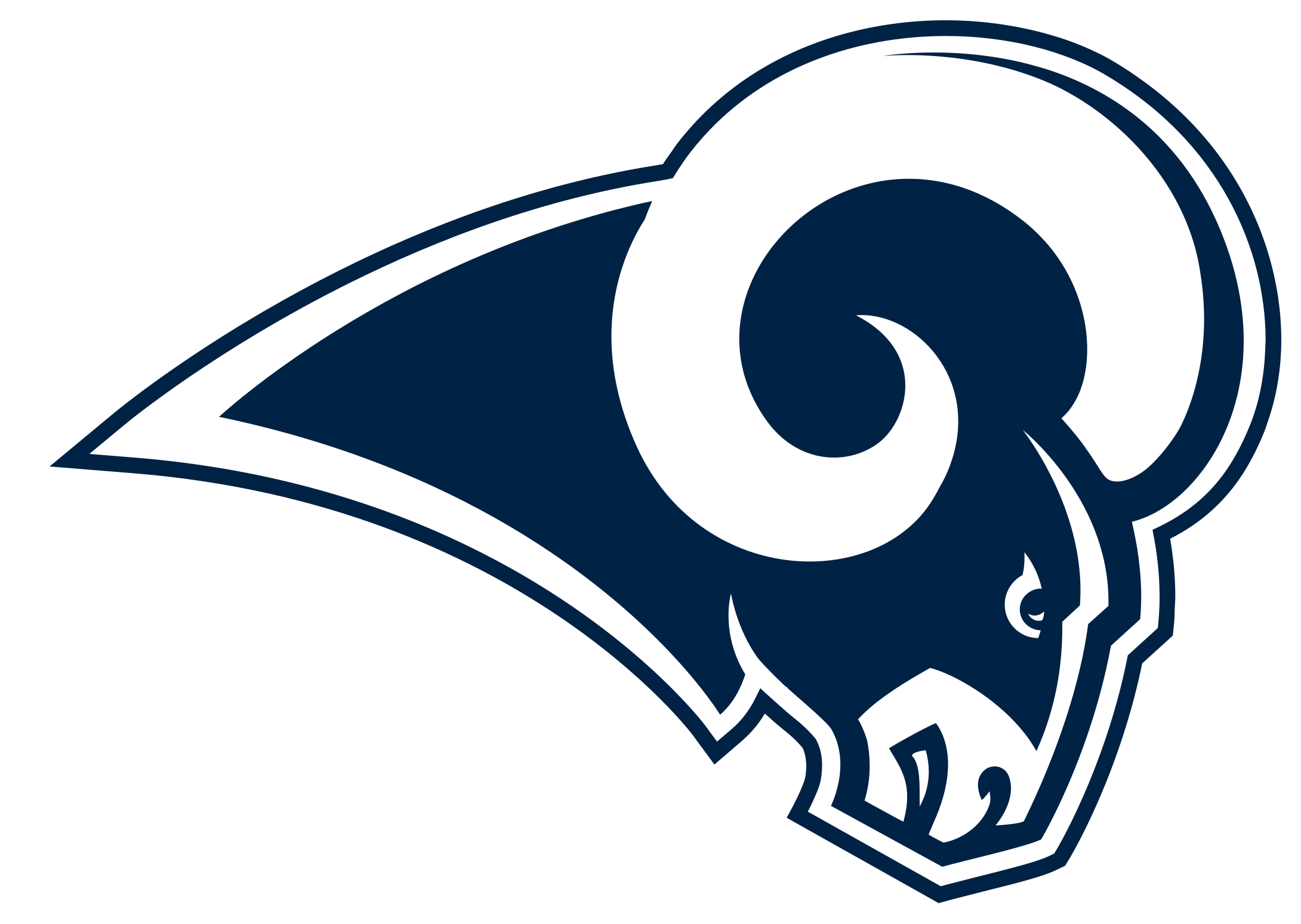Previous - La Rams Logo 2017 (2400x1800), Png Download