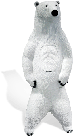 Polar Bear - Rinehart Targets Rinehart Mountain Grizzly Bear 3-d (450x505), Png Download