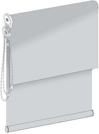 Roller Shade Dual Shade Option - Roller Shades Png (342x460), Png Download