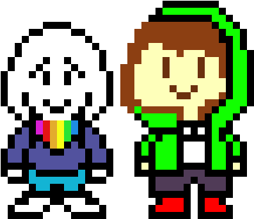 Storyshift-asriel And Chara - Storyshift Asriel Y Chara (500x410), Png Download