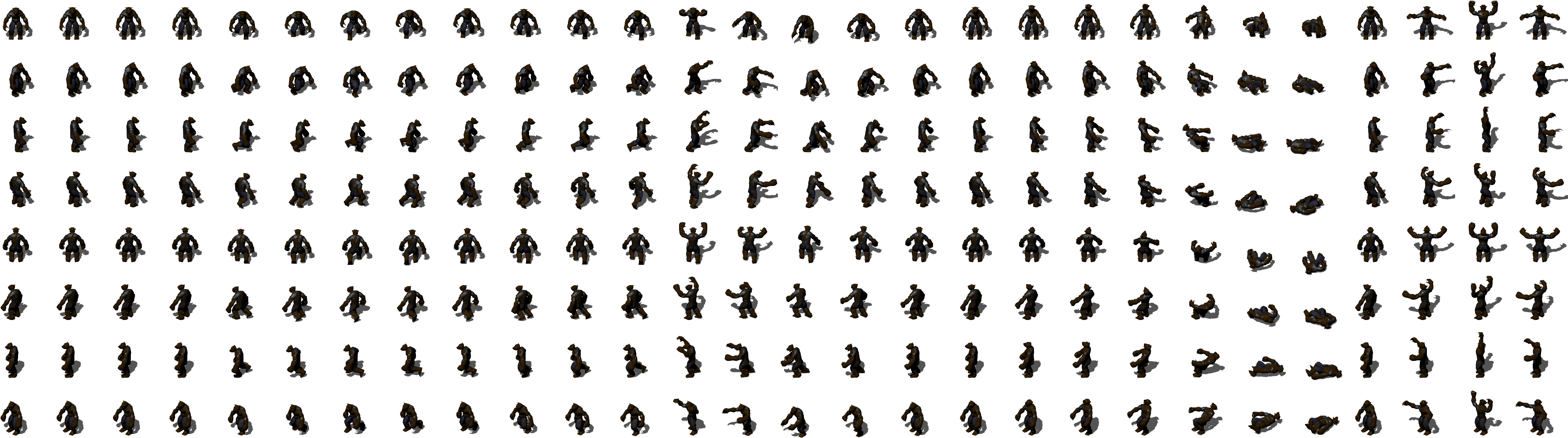 Werebear Brown Armor - Littlewargame Worker (3584x1024), Png Download