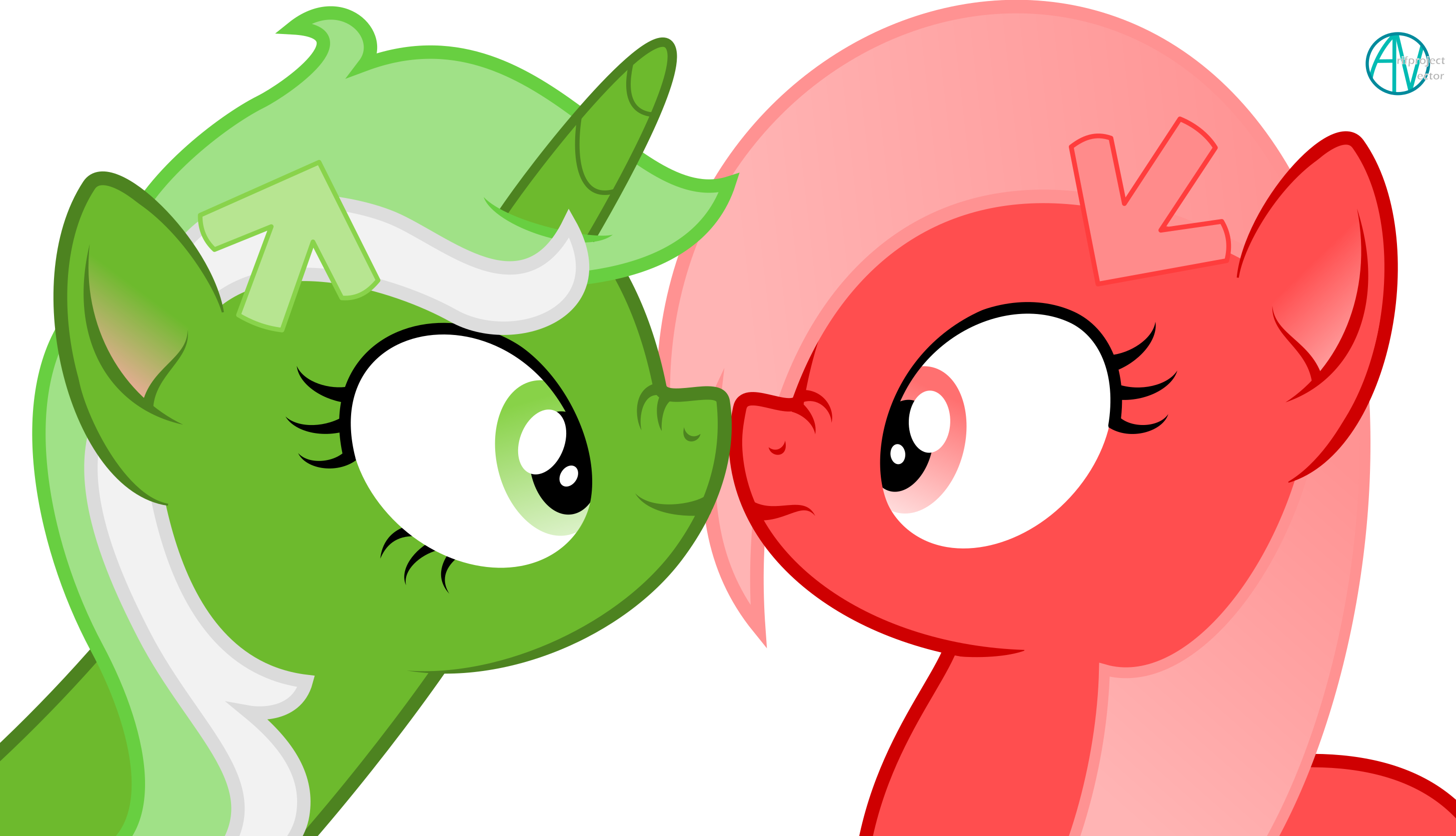Earth Pony, Hairclip, Looking At Each Other, Meta, - Cartoon (2911x1672), Png Download