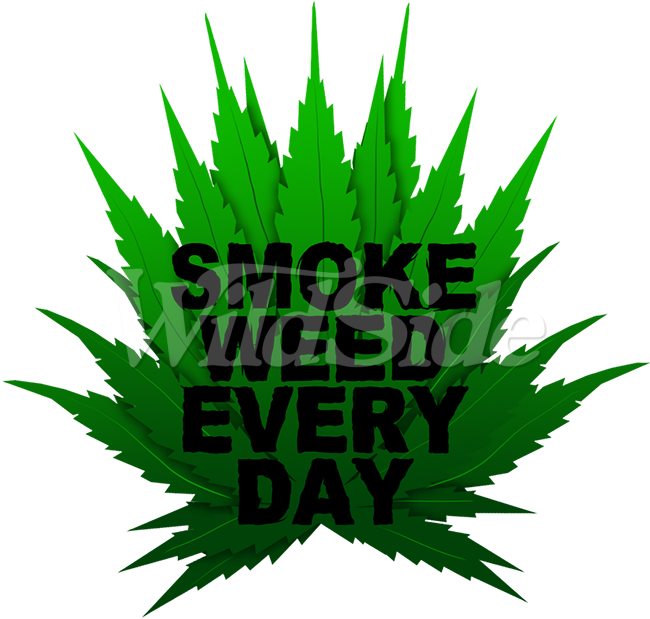 Download Smoke Weed Every Day Marijuana Lovers Pot Leaf 420 PNG Image ...