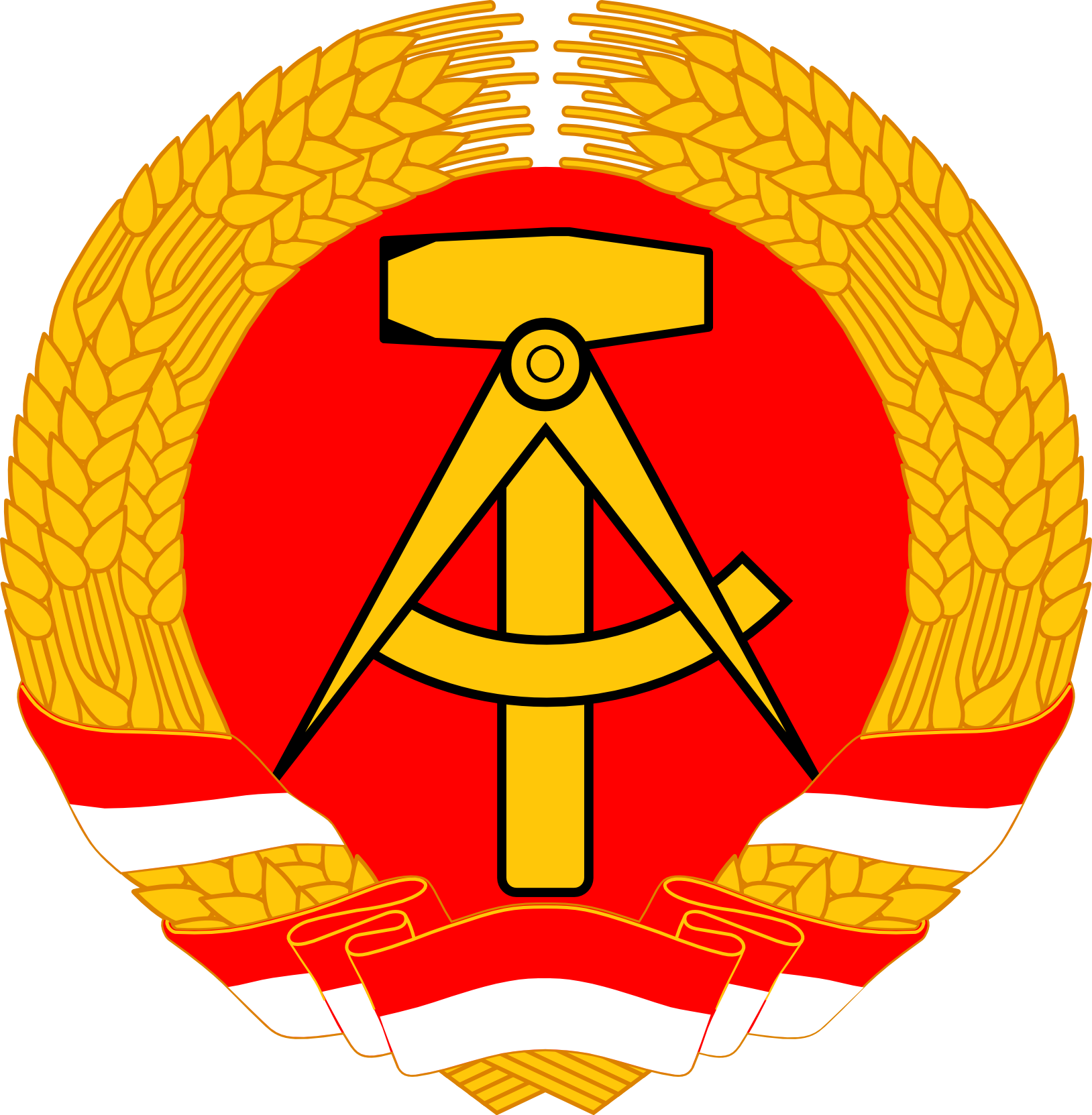 Coat Of Arms Of East German Brunswick - East Germany Coat Of Arms (1628x1663), Png Download
