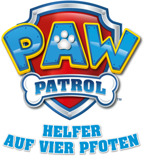 Paw Patrol Helfer Auf Vier Pfoten Logo Paw Patrol German - Paw Patrol Logo No Background (596x621), Png Download